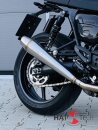 HATTECH Auspuff - GUNBALL OYK  - Euro 4 - Schalldämpfer mit Anbauteilen für TRIUMPH Speed Twin / Thruxton 1200 / R / RS  auf original Krümmer - EU-Typgenehmigung