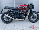 HATTECH Auspuff - GUNBALL OYK  - Euro 4 - Schalldämpfer mit Anbauteilen für TRIUMPH Speed Twin / Thruxton 1200 / R / RS  auf original Krümmer - EU-Typgenehmigung