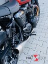 HATTECH Auspuff - GUNBALL OYK  - Euro 4 - Schalldämpfer mit Anbauteilen für TRIUMPH Speed Twin / Thruxton 1200 / R / RS  auf original Krümmer - EU-Typgenehmigung