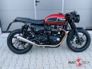 HATTECH Auspuff - GUNBALL 25  - Euro 4 - Schalldämpfer mit Anbauteilen für TRIUMPH Speed Twin / Thruxton 1200 / R / RS  auf original Krümmer - EU-Typgenehmigung