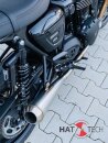 HATTECH Auspuff - GUNBALL 25  - Euro 4 - Schalldämpfer mit Anbauteilen für TRIUMPH Speed Twin / Thruxton 1200 / R / RS  auf original Krümmer - EU-Typgenehmigung