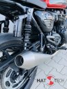 HATTECH Auspuff - GUNBALL 60  - Euro 4 - Schalldämpfer mit Anbauteilen für TRIUMPH Speed Twin / Thruxton 1200 / R / RS auf original Krümmer - EU-Typgenehmigung