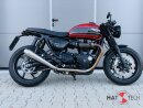 HATTECH Auspuff - GUNBALL 60  - Euro 4 - Schalldämpfer mit Anbauteilen für TRIUMPH Speed Twin / Thruxton 1200 / R / RS auf original Krümmer - EU-Typgenehmigung