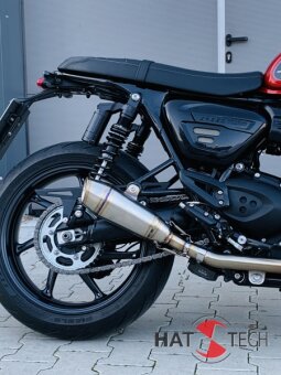 HATTECH Auspuff - OYK75 Low - Euro 4 - Schalldämpfer mit Anbauteilen für TRIUMPH Speed Twin / Thruxton 1200 / R / RS auf original Krümmer - EU-Typgenehmigung