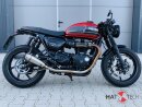 HATTECH Auspuff - OYK75 Low - Euro 4 - Schalldämpfer mit Anbauteilen für TRIUMPH Speed Twin / Thruxton 1200 / R / RS auf original Krümmer - EU-Typgenehmigung