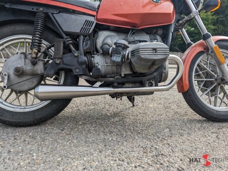 HATTECH Komplettanlage -  BOBBER BMW R 45, R 65     3/1978 - 7/1980 (Duolever mit 35mm Krümmer) -   Komplettanlage mit Krümmer und Schalldämpfer - Mit EG-ABE -